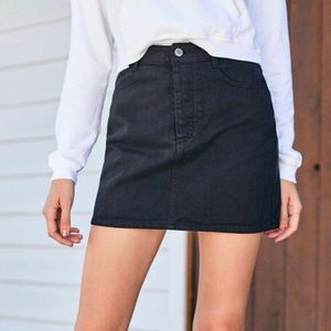 black brandy melville jean skirt